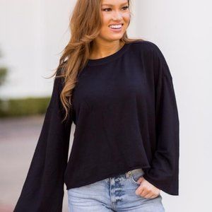 Z Supply Size L Flare Sleeve Sweatshirt